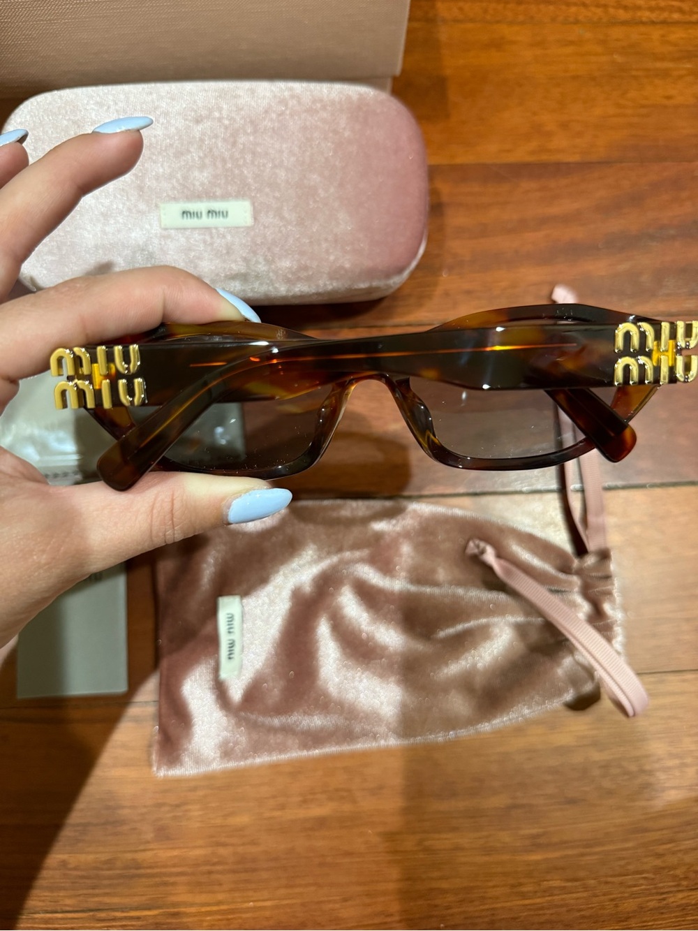 Miu Miu MUA03SF Tortoise Shell Frame Cat Eye Sunglasses with Case